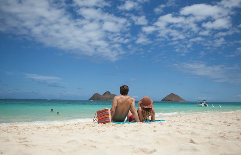 The beach at Kailua, on the windward side of Oahu. (Hawaii Tourism Authority / Daeja Faris)