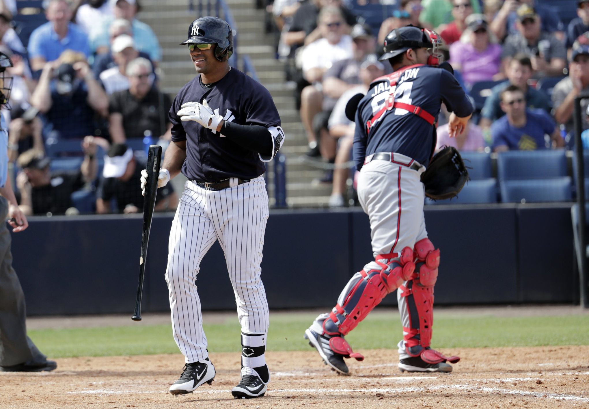 Watch: Seahawks QB Russell Wilson strikes out in his first at-bat for New  York Yankees