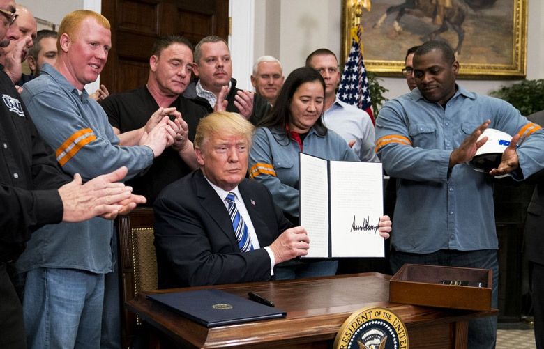 Trump forges ahead on tariffs despite criticisms and caveats at home ...