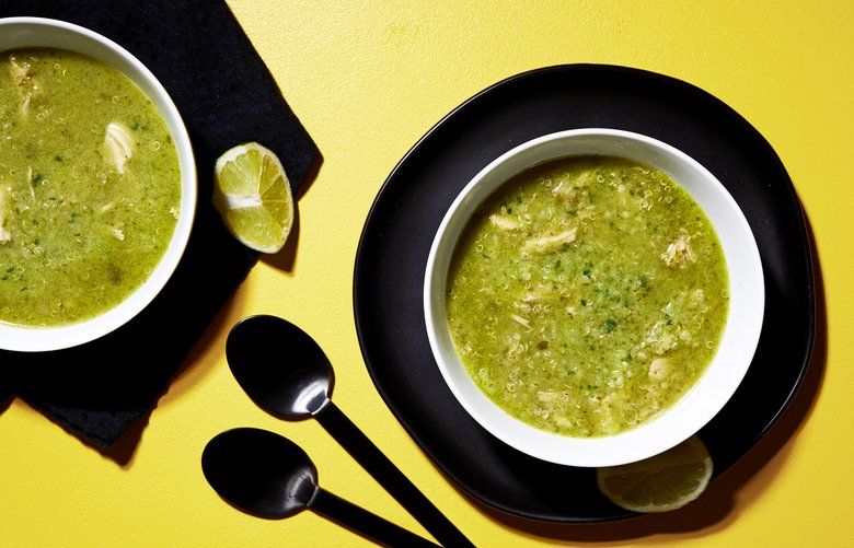 It’s easy being green with this vivid and spicy chicken soup The