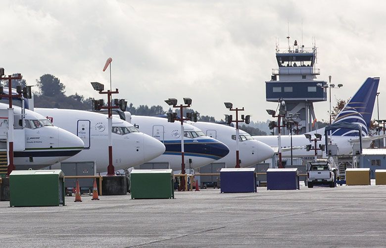 SEATTLE, WA – OCTOBER 19: Boeing 737 airplanes sit on the flight linge at Boeing on October 19, 2015 in Seattle, Washington. Boeing celebrated the grand opening of its new 737 delivery center to better accommodate the increased 737 production rates. (Photo by Stephen Brashear/Getty Images)