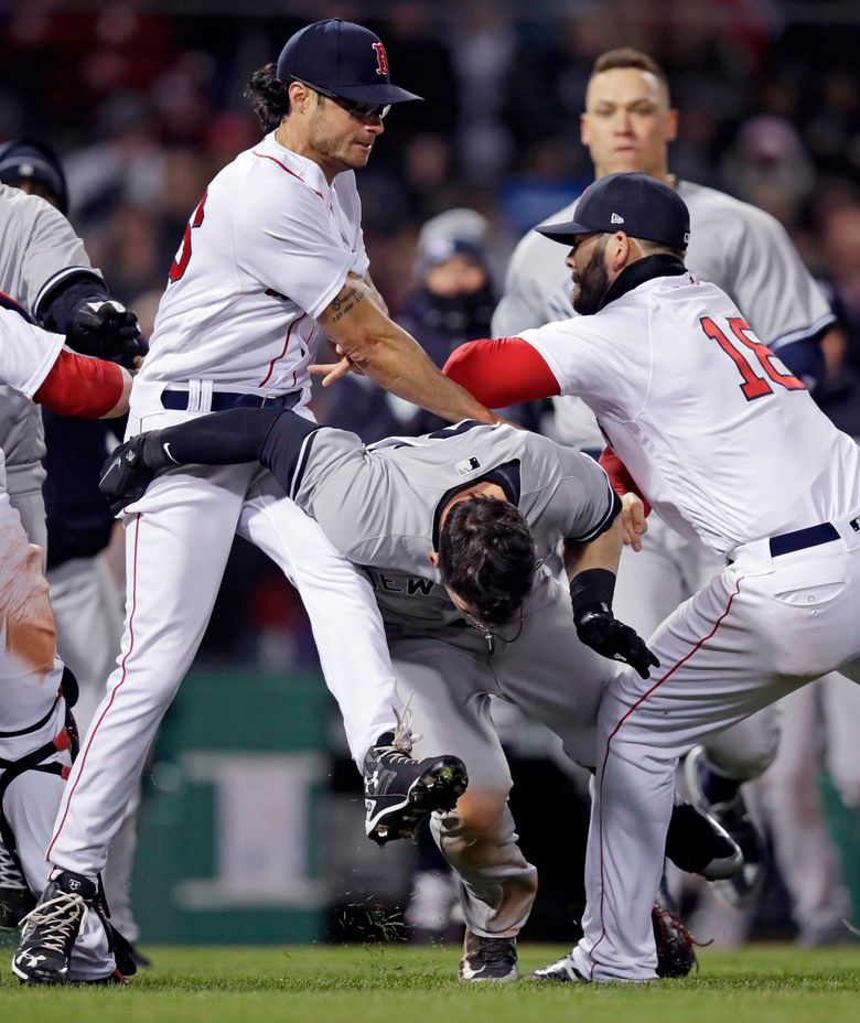 Yankees and Red Sox brawl at Fenway after New York player gets hit