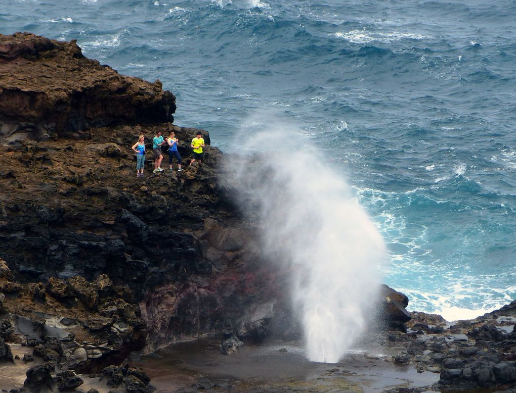 Nakalele Blowhole spouts high on a high-surf day. It’s one Maui attraction that is at its best in stormy weather. On a showery day, you might not mind getting wet from the spray. Just keep your distance and watch your footing on the wet lava rock. (Brian J. Cantwell / The Seattle Times)