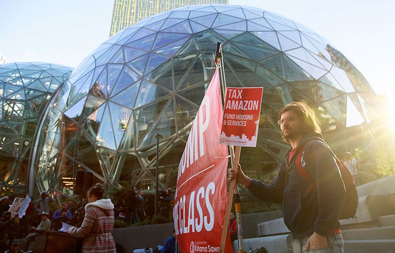 Tech giant’s Seattle campus a backdrop for ‘Tax Amazon’ rally | The ...