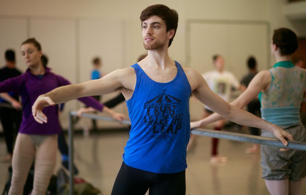 With OCD, “There’s a sane part of your brain that still works properly,” says PNB dancer Steven Loch. “When you have these obsessive thoughts and you’re doing these weird things that don’t make sense, your brain knows that what you’re doing is dumb. … That’s where shame comes and guilt comes in and that’s why we hide.” (Erika Schultz / The Seattle Times)