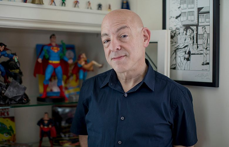 Brian Michael Bendis at his home in Portland, Ore., April 12, 2018. After nearly two decades at Marvel Comics, Bendis is now at rival DC, where expectations are high, especially when it comes to Superman. “I told Marvel that I don’t see this as going over to the competition,†he said. “I told them I was going to the other side of the place that’s in charge of curating this beautiful medium I love so much.†(Jeremy Bittermann/The New York Times)