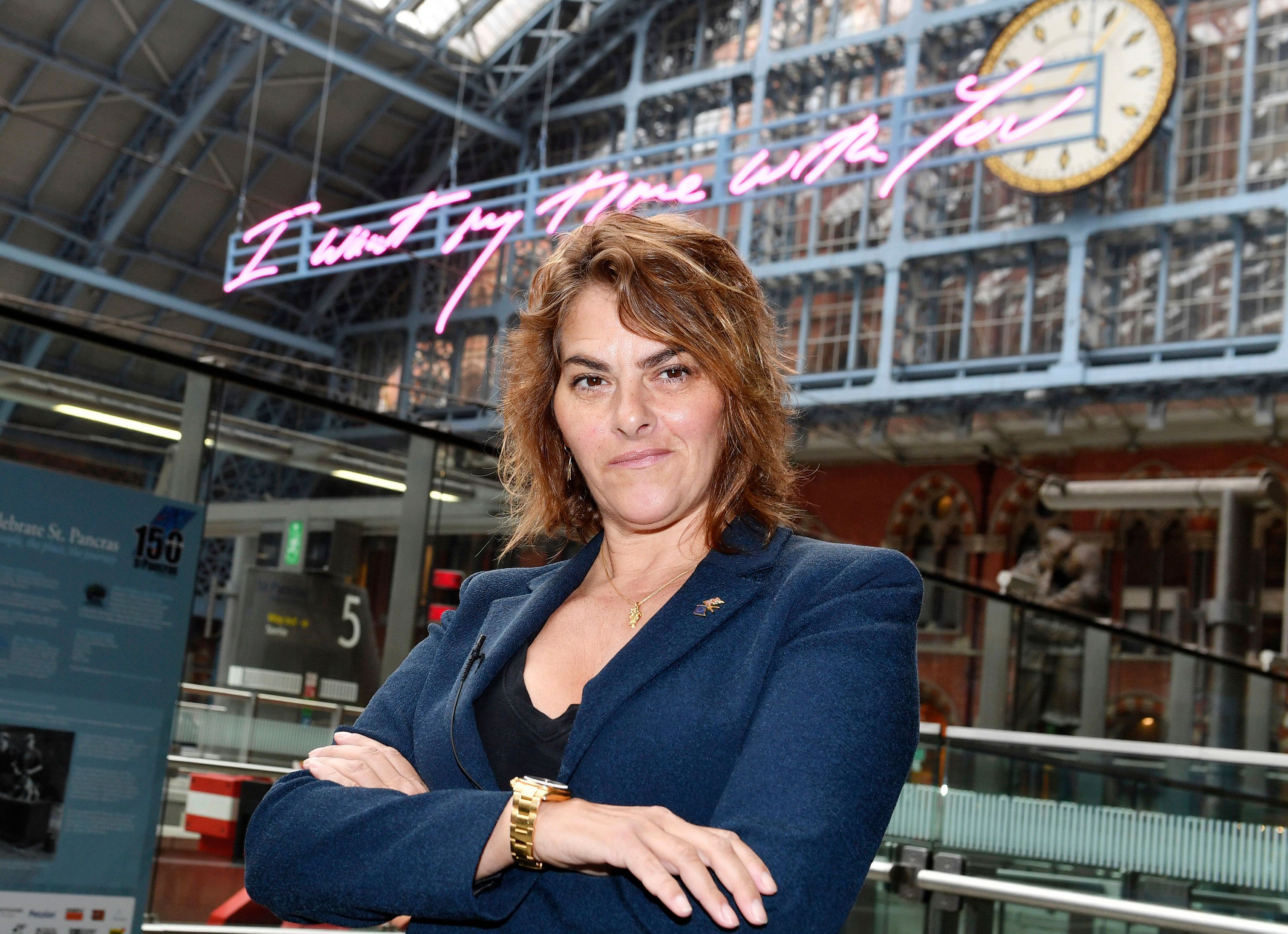 Emin sends Brexit message with 'sexy' train station artwork | The