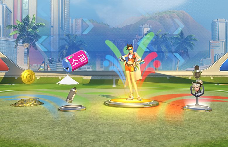 In an undated handout image from Blizzard Entertainmen, the random contents of a loot box from a Summer Games event for Overwatch in 2016. Loot boxes can be earned by playing the game or can be bought with money. Loot boxes are a substantial revenue stream for the video game industry. But some lawmakers say they constitute gambling and should be regulated. (Blizzard Entertainment via The New York Times) — NO SALES; FOR EDITORIAL USE ONLY WITH NYT STORY VIDEO GAMES GAMBLING BY JASON M. BAILEY FOR APRIL 24, 2018. ALL OTHER USE PROHIBITED. —