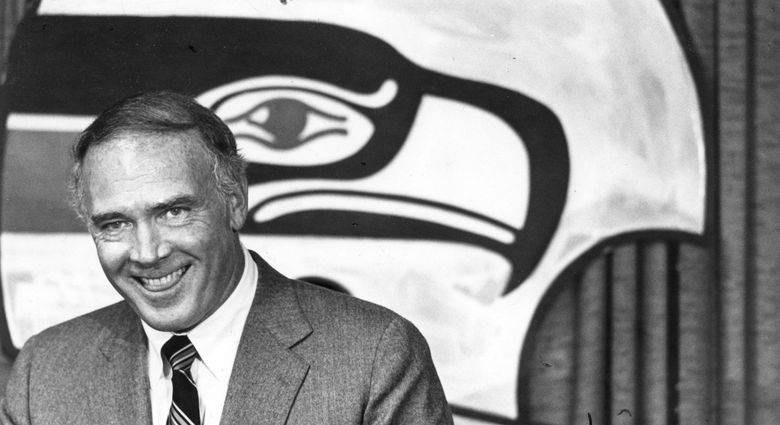 Chuck Knox is introduced as the Seahawks head coach at a press conference on Jan. 26, 1983.  (Ann E. Yow / The Seattle Times)