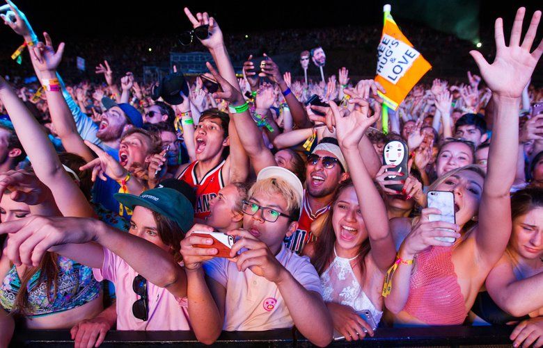 Sunday headliner Chance the Rapper performs on the main stage at Sasquatch Festival at The Gorge Amphitheatre in George, Wash., Sunday, May 28, 2017. More than 60 bands performed on three stages for thousands in attendance at the popular Northwest music festival. (SHAWN GUST/Yakima Herald-Republic)