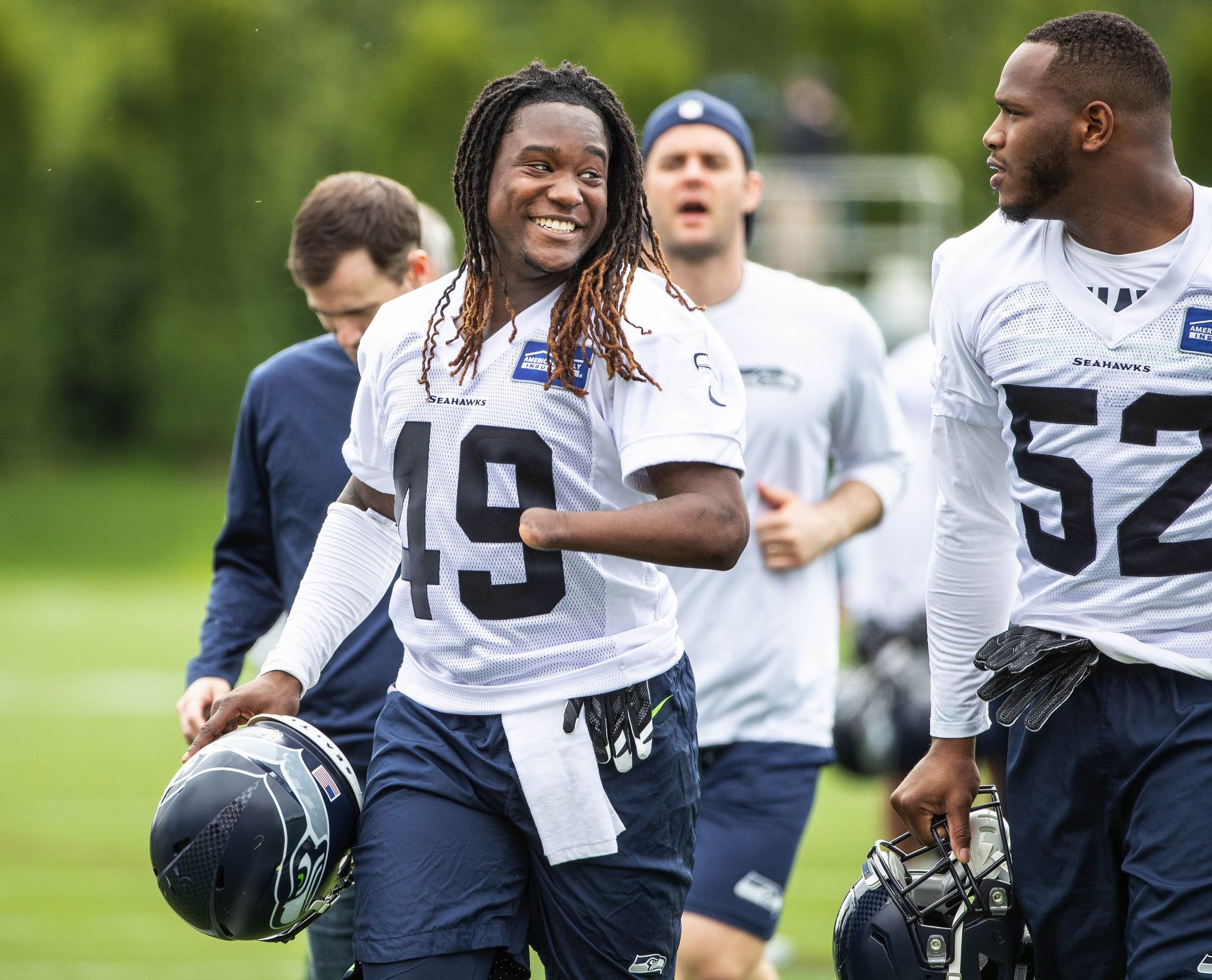 Seahawks celebrate NFL draft at the Space Needle