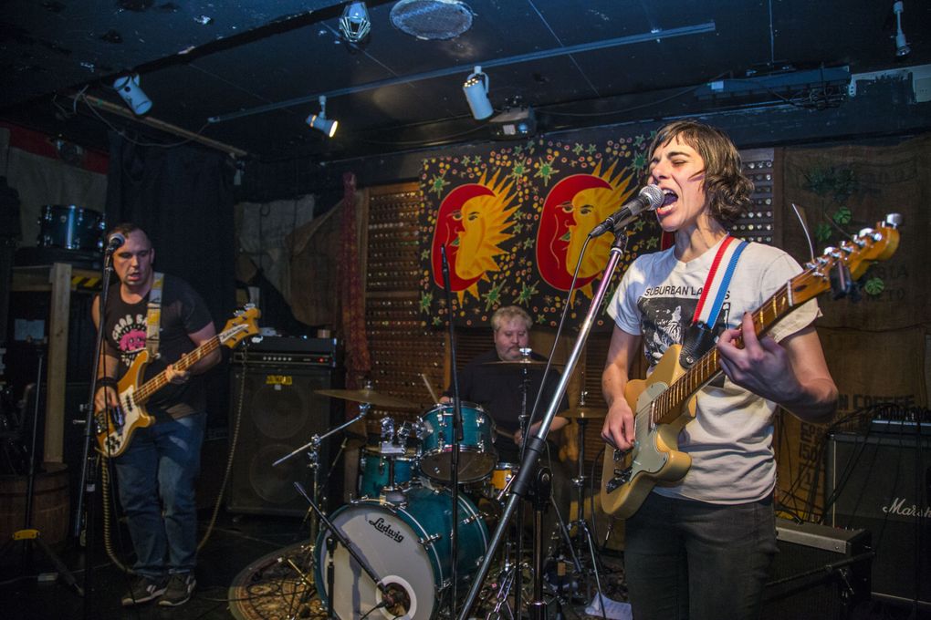 Wimps singer/guitarist Rachel Ratner, right, a web developer by day, moved to Columbia City after a $500-a-month rent increase on the Central District house she shared. (John Yingling)