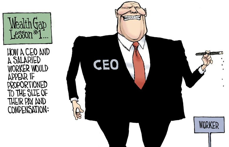 Workers' salaries are a tiny fraction of enormous, ballooning CEO pay  packages | The Seattle Times