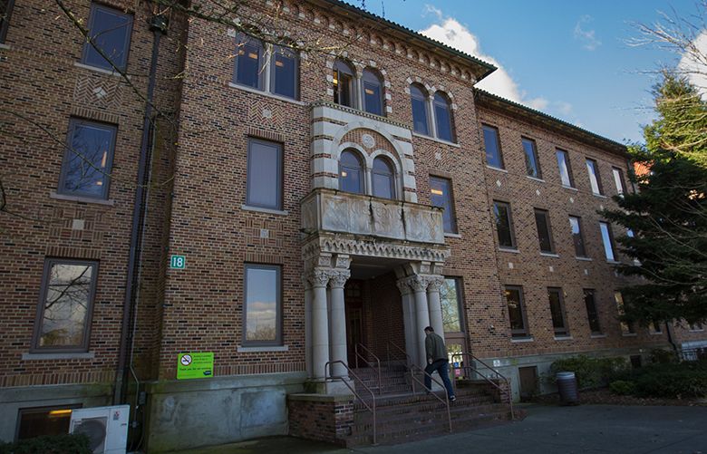 A man enters the administration building at Western State Hospital Tuesday, February 28, 2017.  Over 2,200 employees look over the more than 800 patients at the hospital. 

This is for a story on state employees who are up to get raises in new proposed union contracts.