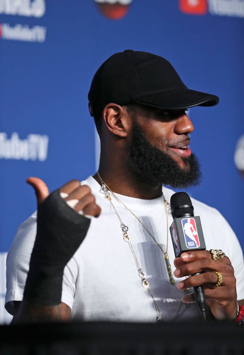 Frustrated LeBron James walks out of press conference after Game 1