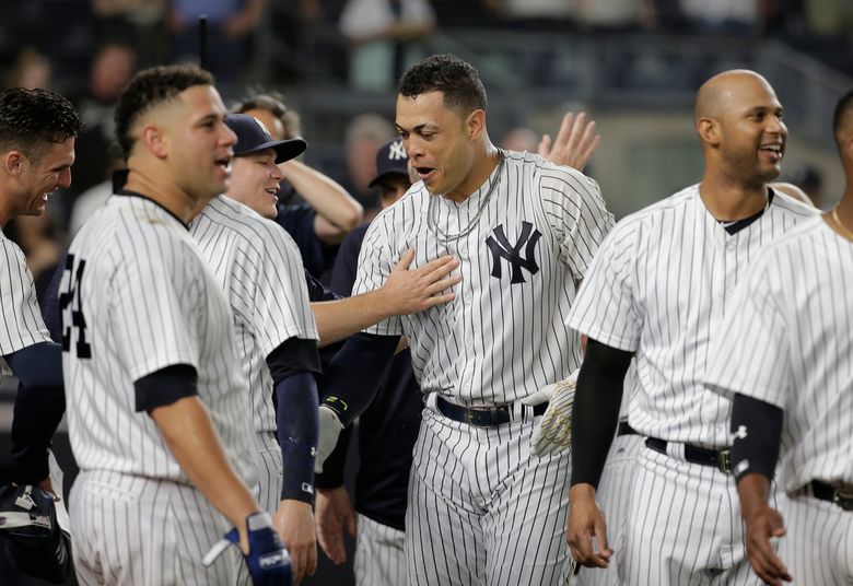 Yankees' Giancarlo Stanton belts homer for third straight game