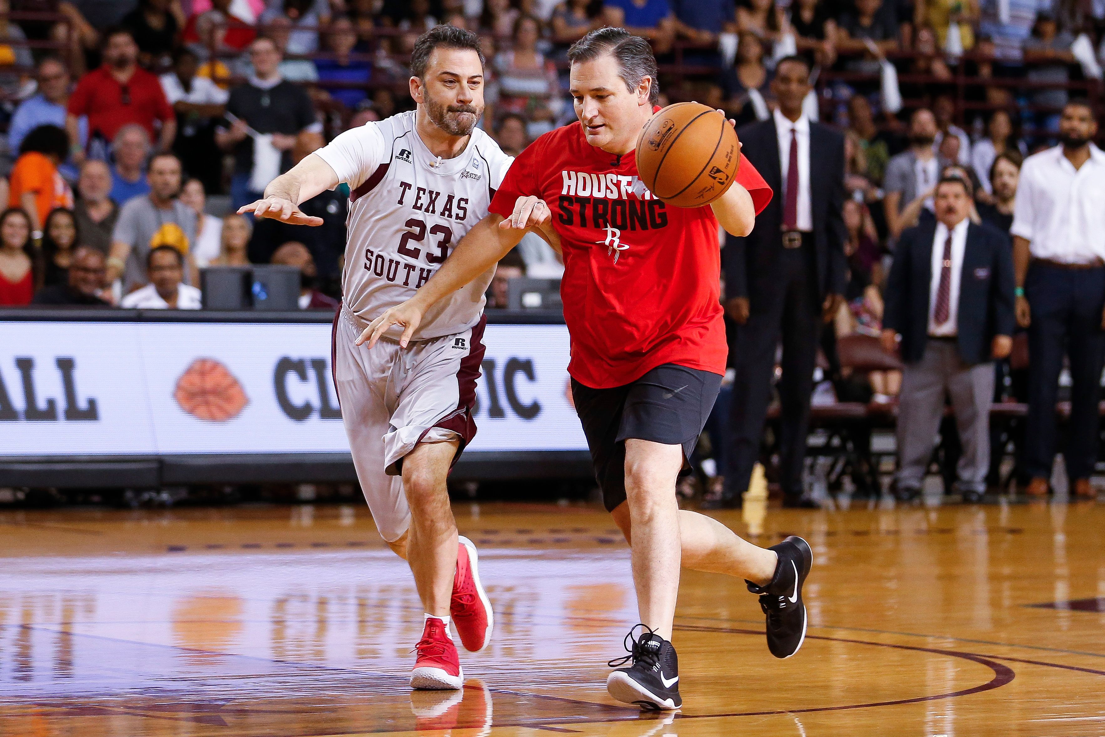 TV host Jimmy Kimmel beat by Sen. Ted Cruz in charity game The