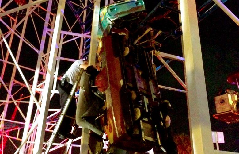 Riders plunge 34 feet 6 injured in roller coaster derail The