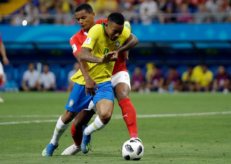 Saint Petersburg, Russia. 22nd June 2018. Roberto Firmino of Brazil during  the 2018 FIFA World Cup Group E match between Brazil and Costa Rica at  Saint Petersburg Stadium on June 22nd 2018