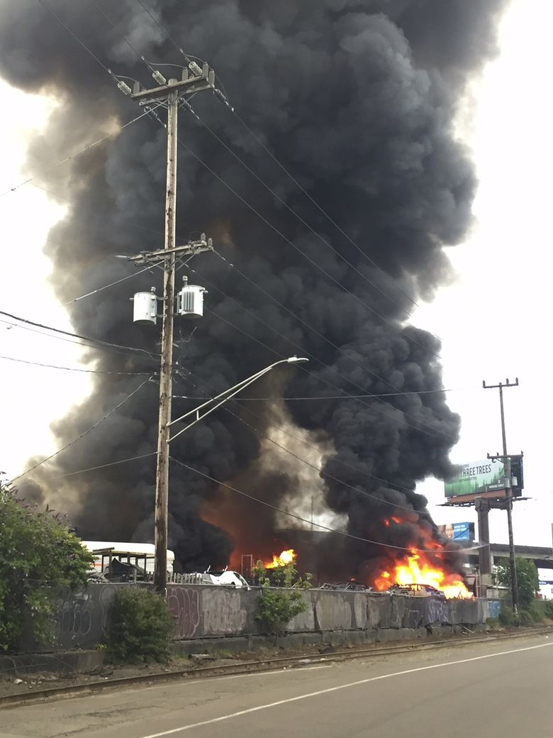 Smoke, flames seen for miles on Route 1 started in Saugus Walmart