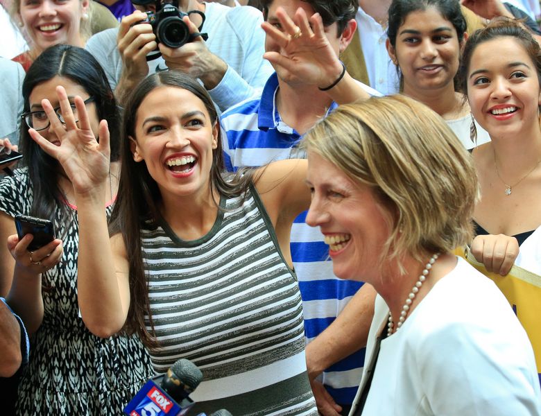Ocasio-Cortez spars with Crowley over 3rd party nomination | The Seattle Times