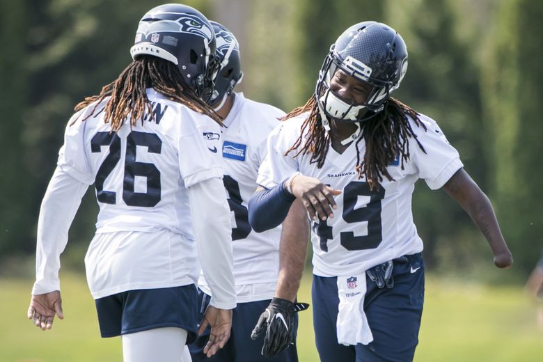 Shaquem Griffin picks off Russell Wilson in Seahawks practice - NBC Sports