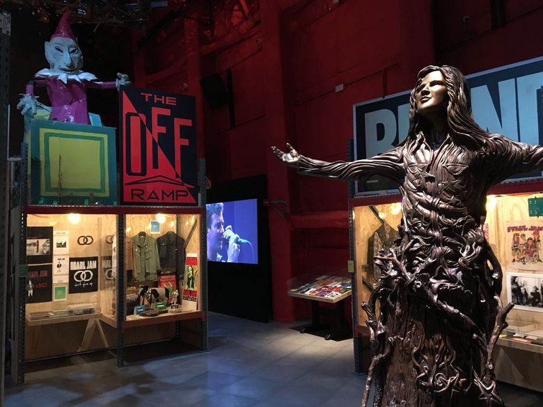 MoPOP’s “Pearl Jam: Home and Away” exhibit opens Aug. 11, capping a week of events around the band’s first Seattle shows in five years. (Michael Rietmulder / The Seattle Times)