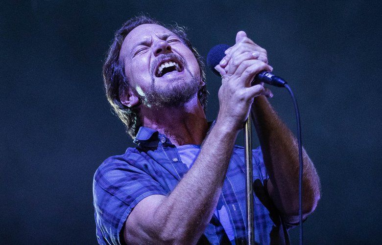 Pearl Jam played the first of its “Home Shows” Wednesday August 8, 2018 at Safeco Field in Seattle, WA. 207295 (Dean Rutz/The Seattle Times)