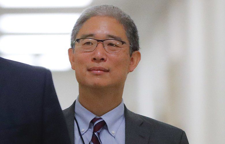 Justice Department official, Bruce G. Ohr, center, arrives for a closed hearing of the House Judiciary and House Oversight committees on Capitol Hill in Washington, Tuesday, Aug. 28, 2018. Ohr will be interviewed as part of an investigation into decisions made by the department in 2016. (AP Photo/Pablo Martinez Monsivais) DCPM101 DCPM101