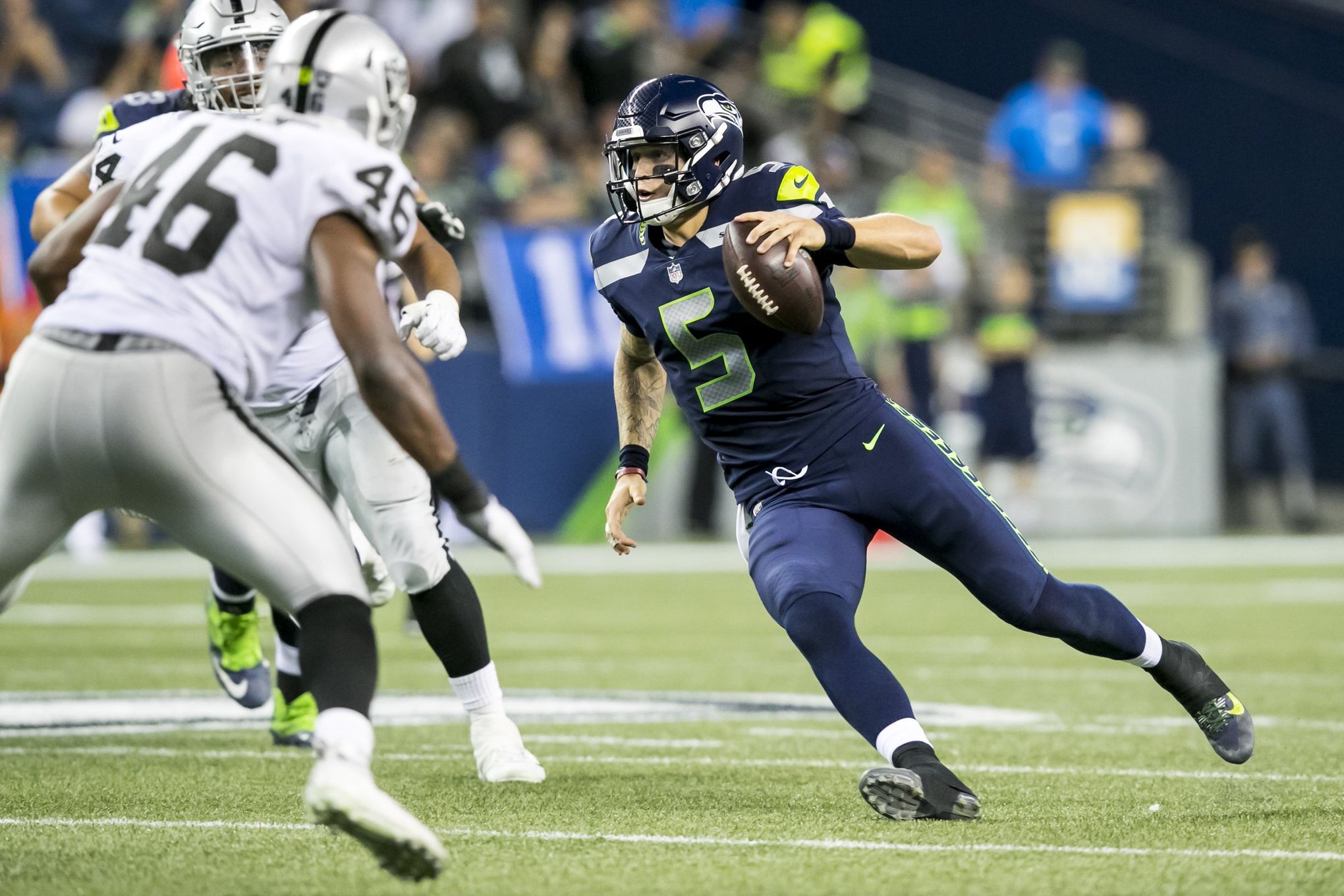 Photos: Seahawks fall to Raiders 30-19 in final preseason game | The Seattle Times
