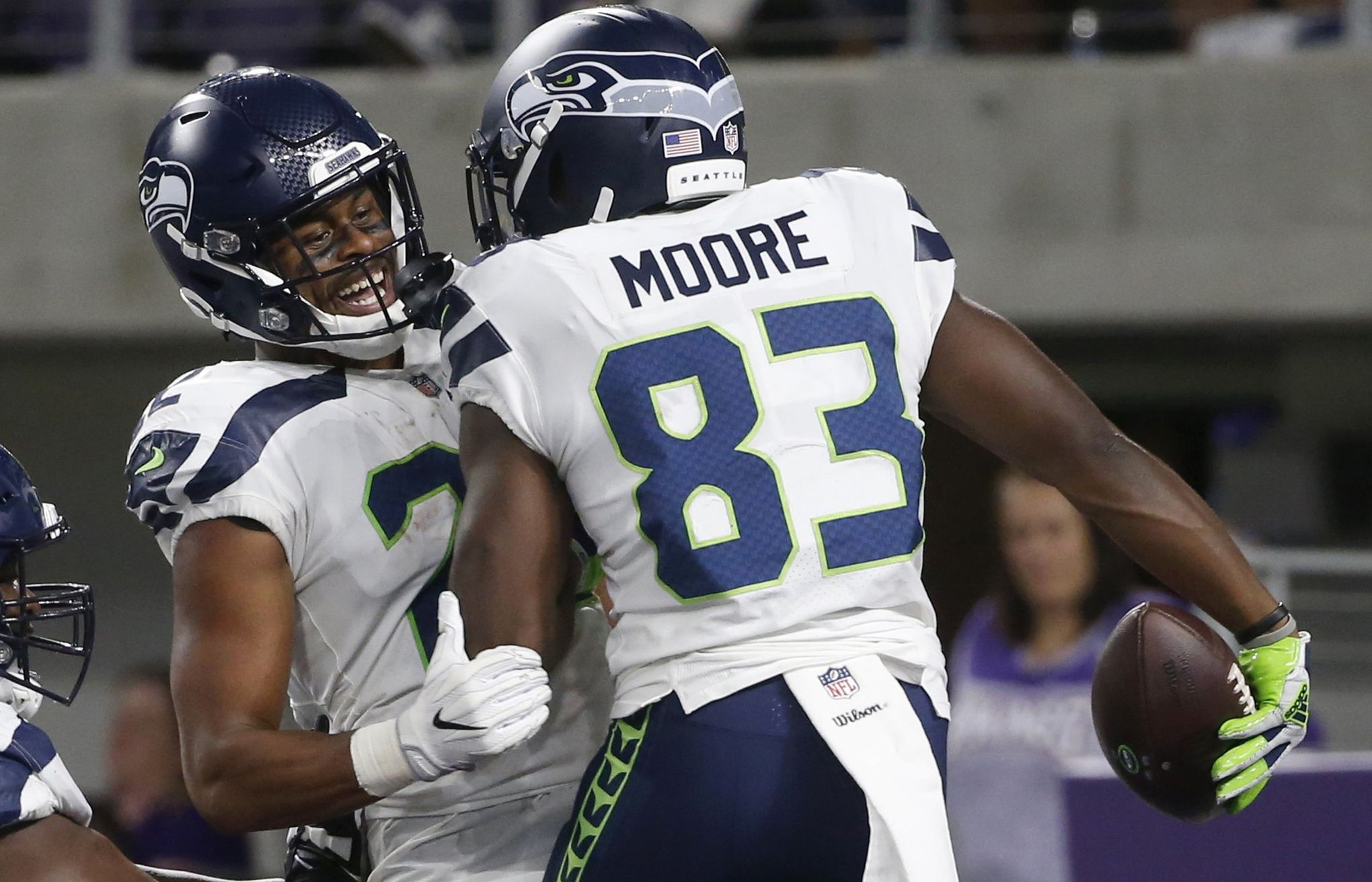 David Moore moves from 7th-rounder to Seahawks' No. 3 WR