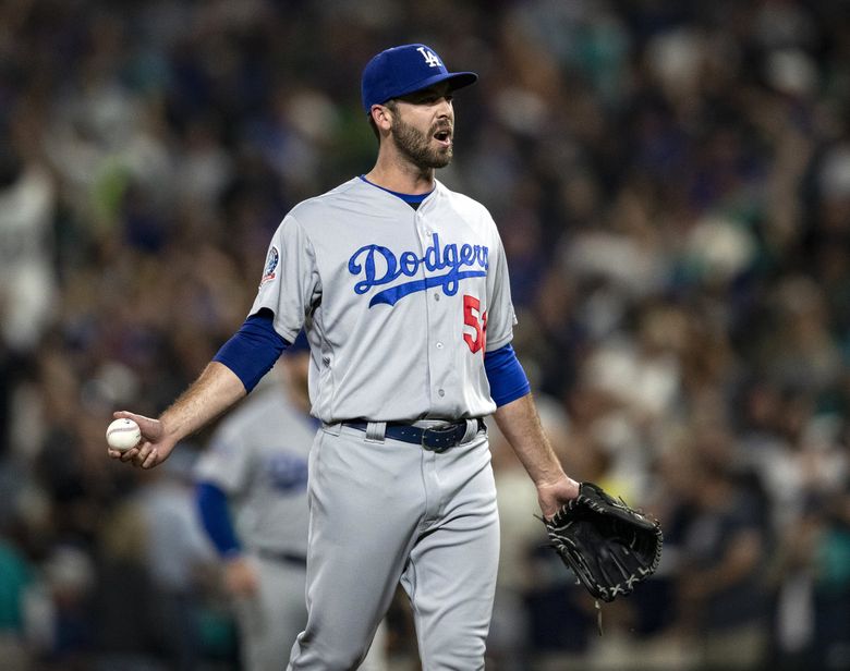 Los Angeles, USA. August 15, 2018: Los Angeles Dodgers left