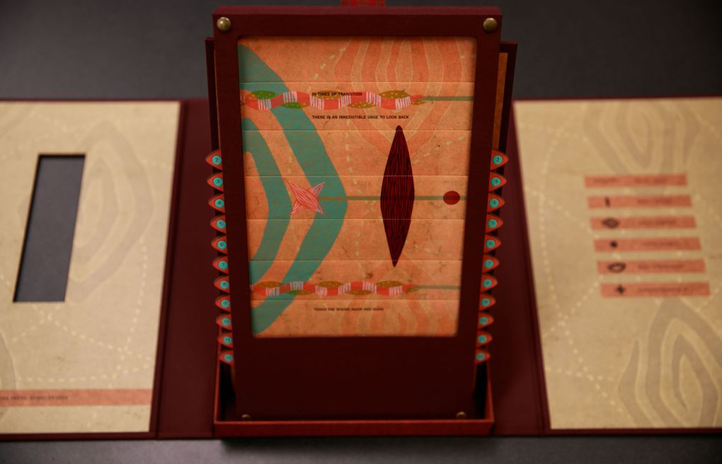Julie Chen’s “True to Life” lives at that place where book and art meet; it’s a tribute to memory, crafted from wood and paper and vivid imagination. (Erika Schultz/The Seattle Times)