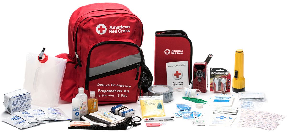 Emergency Bag Earthquake Preparation Natural Disasters Concept Stock Photo  by ©Studio_GLC 377508100