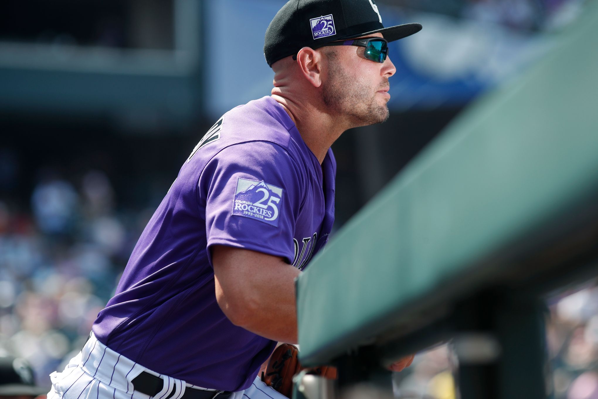 38-year-old outfielder Matt Holliday returns to the Rockies