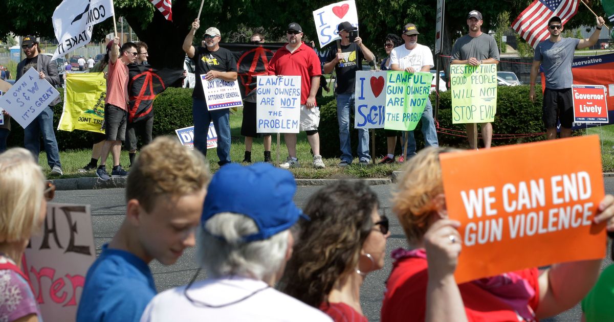 Gun Rights Images Student gun control advocates protest outside Smith & Wesson | The ...