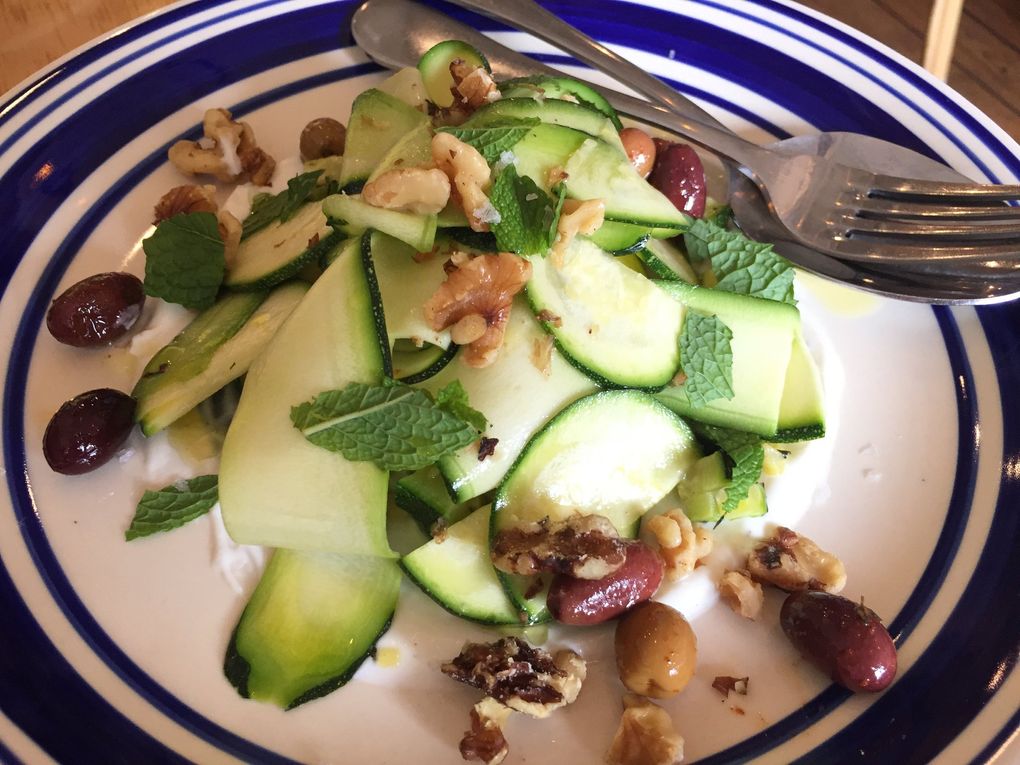 Summer squash, walnuts, olives, yogurt and honey made a super-smart combination (except for the olives’ pits!).
(Bethany Jean Clement / The Seattle Times)