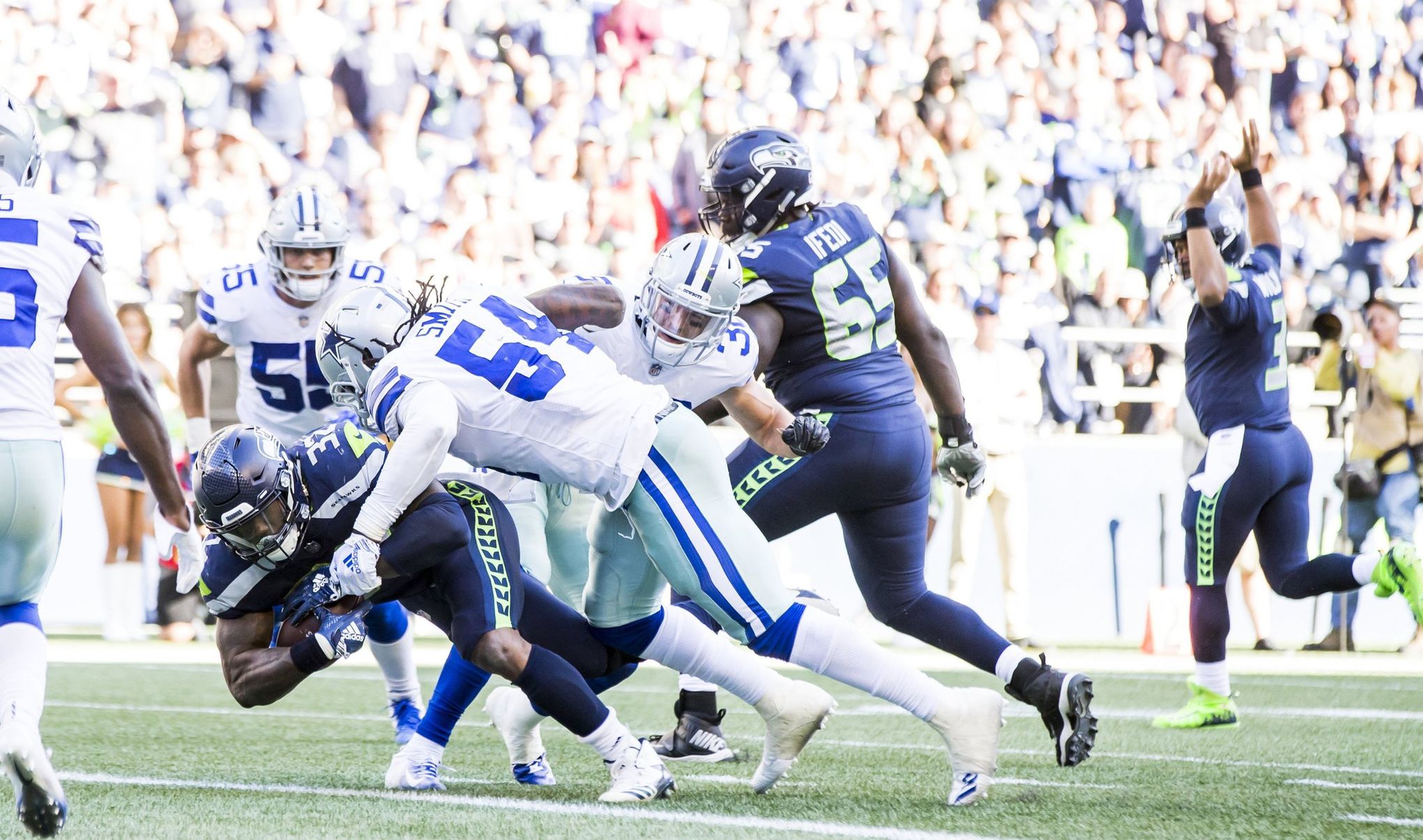 2018 Seahawks Preseason Week 2: Duane Brown In-Game Interview