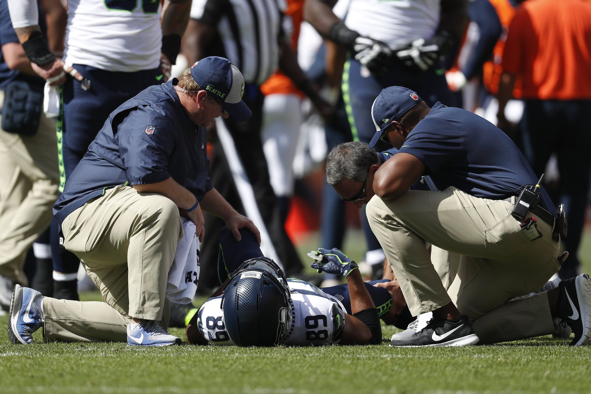 Michael Dickson comes out booming punts and breaking records in Seahawks'  opener vs. Broncos