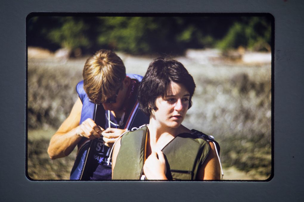 Sara Scherr and Alan Dappen during the 1974 Inside Passage canoe trip. (Courtesy Nate Dappen)
