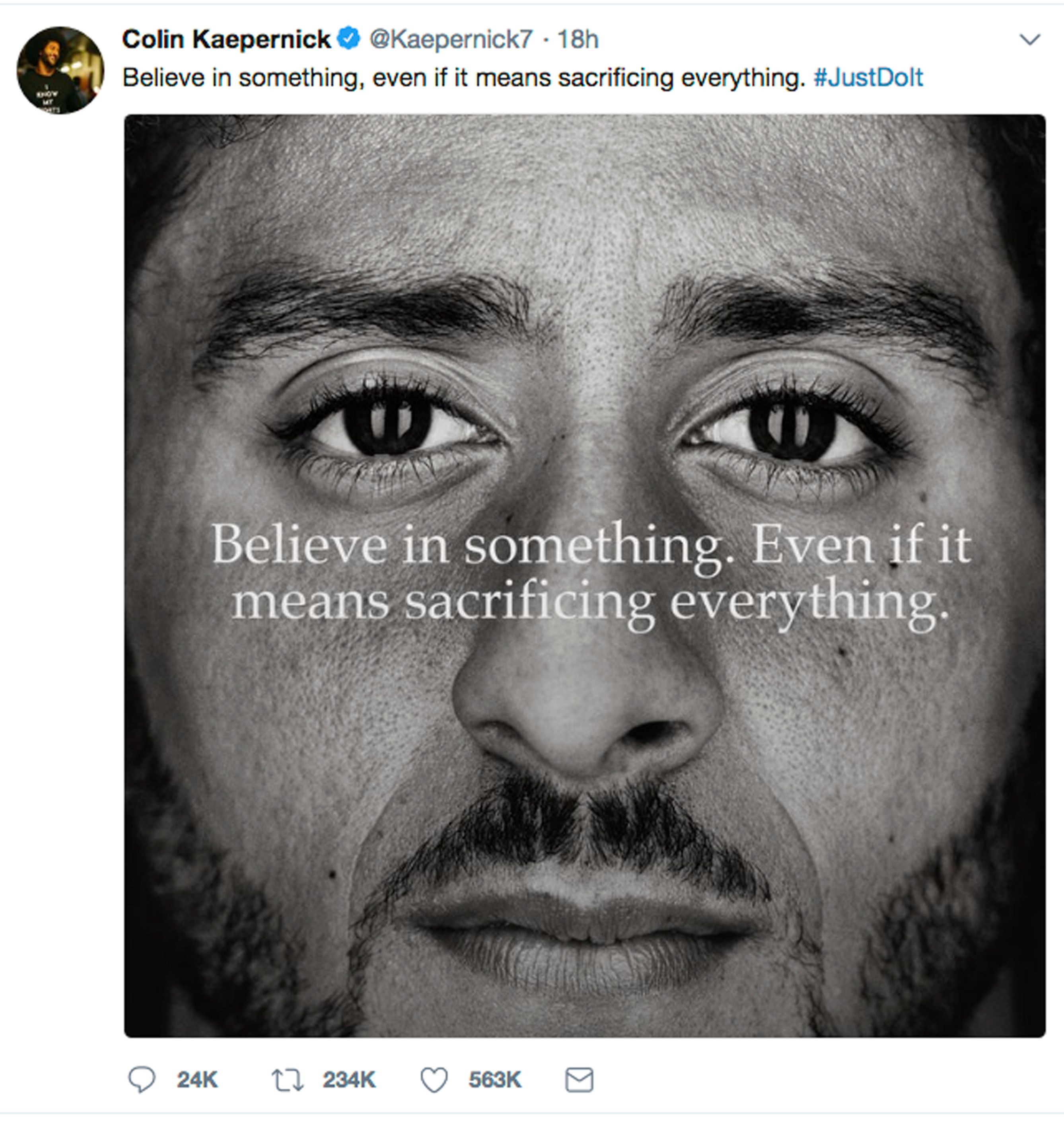 nike colin kaepernick ad