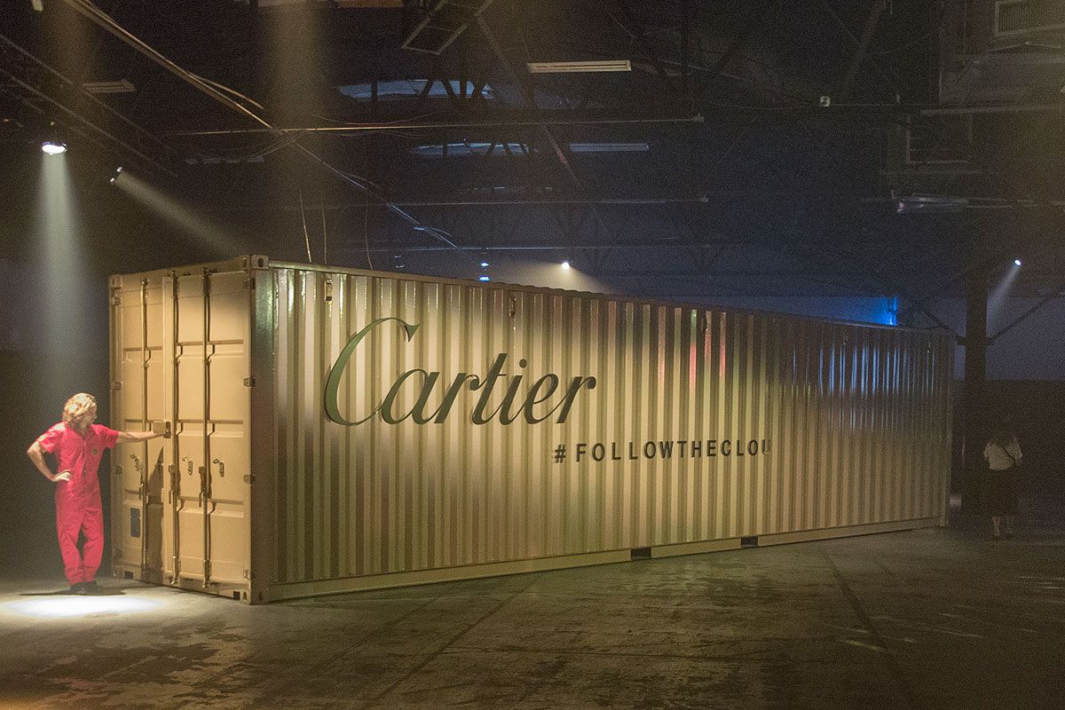 Cartier pop up in a gold shipping container coming to Seattle