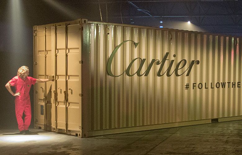 Cartier pop up in a gold shipping container coming to Seattle