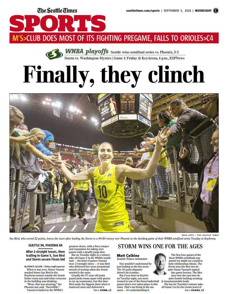 The champs are back! Seattle Storm wins the 2018 WNBA championship