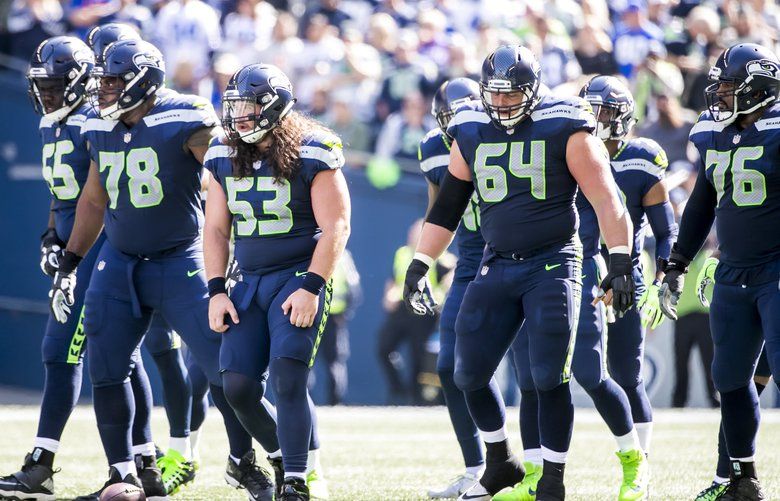 Seattle Seahawks center Joey Hunt (62) talks on the field before the NFL  football team's mock game, Friday, Aug. 4, 2023, in Seattle. (AP  Photo/Lindsey Wasson Stock Photo - Alamy