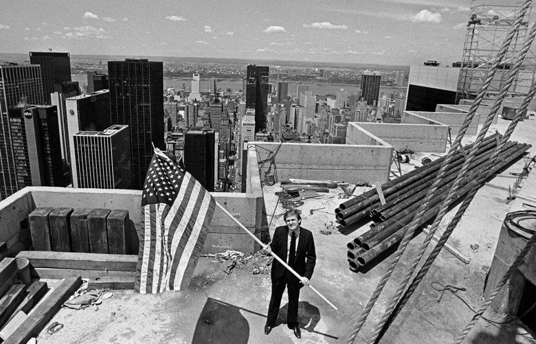 FILE — Donald Trump atop Trump Tower in New York, July 2, 1982. An investigation by The New York Times has revealed that Donald Trump received the equivalent today of at least $413 million from his father’s real estate empire. (Fred R. Conrad/The New York Times) XNYT209 XNYT209