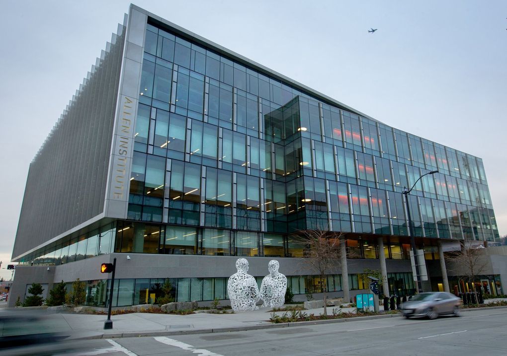 The 245,000-square-foot Allen Institute for Brain Science opened in the fall of 2015 in the South Lake Union neighborhood. (Ellen M. Banner / The Seattle Times)