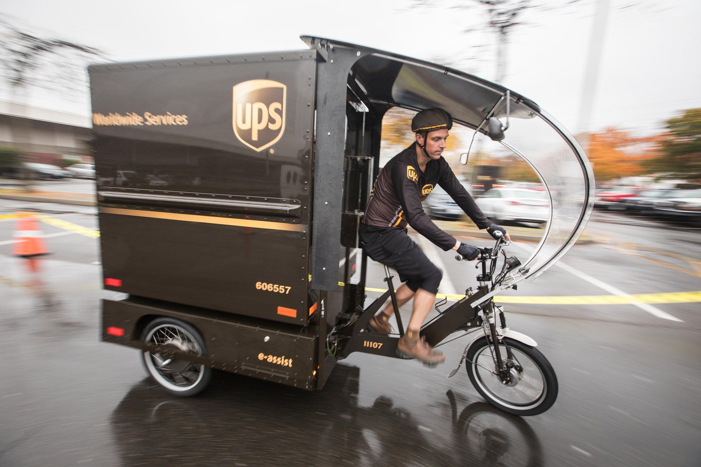 UPS tests tricycles with extra oomph in Seattle The Seattle Times