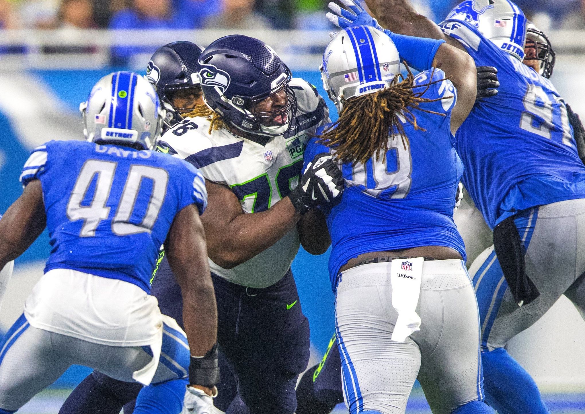 Seahawks right guard D.J. Fluker is healthy again. Will he unseat