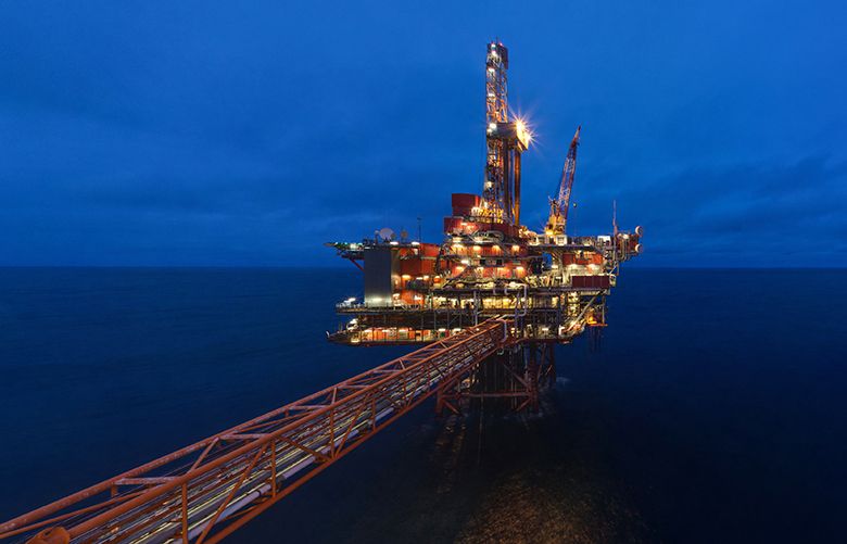 In an undated image, the Captain Platform, owned by Chevron, in the North Sea, northeast of Aberdeen, Scotland. While the money is rolling in once again for international oil giants, company boards are wary of approving the long term, multibillion-dollar projects that used to be oil industry staples. (Chevron North Sea Ltd. via The New York Times) 